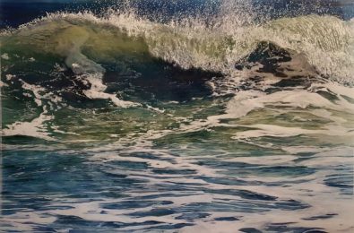 Jess Hurley Scott, dioramic panels, painting, ocean, seascape, acrylic painting, contemporary art, boston artist