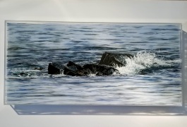 SOLD "Breakwater Rocks", 14 x30"